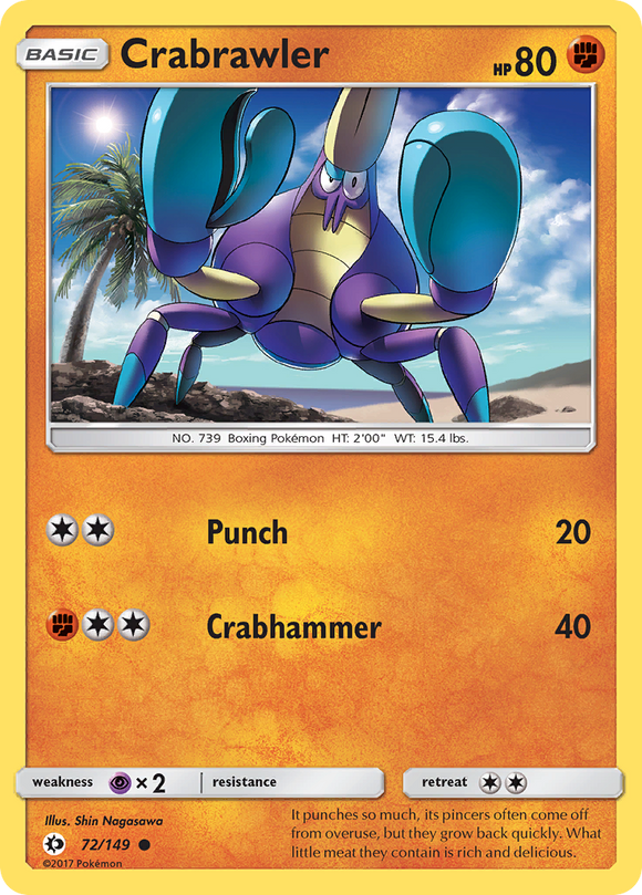 Crabrawler (72/149) [Sol y Luna: Conjunto básico] 