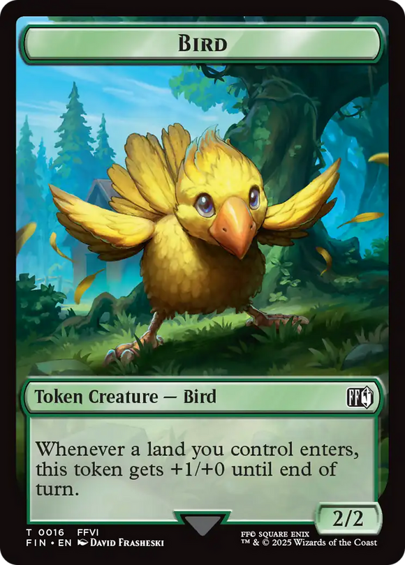 Hero (0006) // Bird (0016) Double-Sided Token [FINAL FANTASY Tokens]