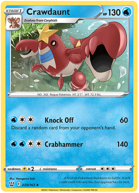 Crawdaunt (039/163) [Espada y escudo: estilos de batalla] 