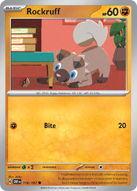 Rockruff (116/197) [Scarlet &amp; Violet: Llamas de obsidiana] 