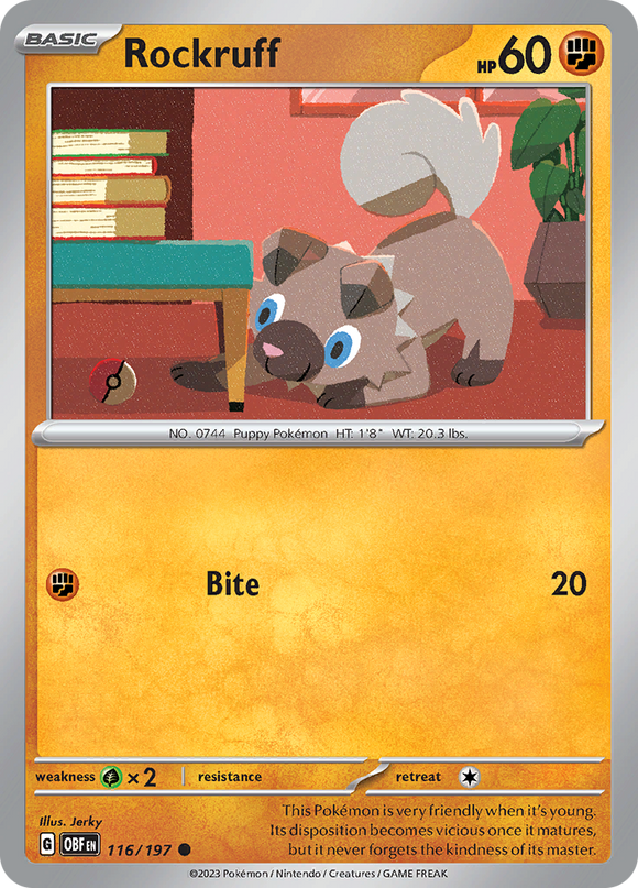 Rockruff (116/197) [Scarlet &amp; Violet: Llamas de obsidiana] 