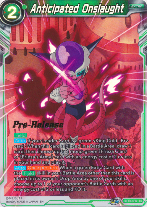 Embestida anticipada (BT13-086) [Promociones previas al lanzamiento de Supreme Rivalry] 