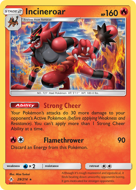 Incineroar (29/214) [Sol y Luna: Lazos inquebrantables] 