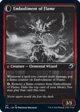 Canalizador de llamas // Encarnación de la llama [Innistrad: Double Feature] 
