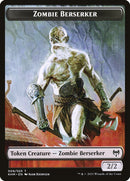 Human Warrior // Zombie Berserker Double-Sided Token [Kaldheim Tokens]-2