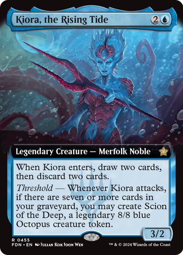 Kiora, the Rising Tide (Extended Art) [Foundations]