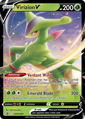 Virizion V (SWSH295) [Promociones de Sword &amp; Shield: Black Star] 