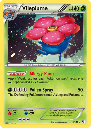 Vileplume (3/149) [Blanco y negro: fronteras cruzadas] 