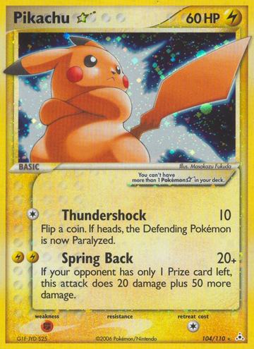 Estrella Pikachu (104/110) [EX: Holon Phantoms] 