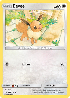 Eevee (155/214) (Let's Play, Holo Eevee Cracked Ice) (Exclusivas del mazo temático) [Sol y Luna: Trueno perdido] 