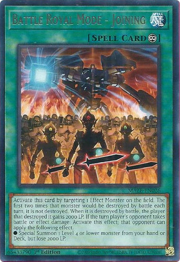Modo Battle Royal - Unirse a [MAZE-EN026] Raro 