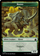 Bird // Rhino Double-Sided Token [Ravnica Remastered Tokens]-2
