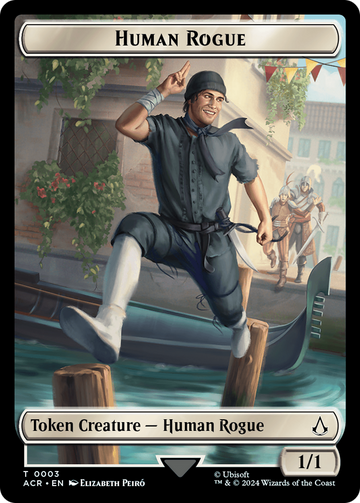 Assassin // Human Rogue Double-Sided Token [Assassin's Creed Tokens] - 0