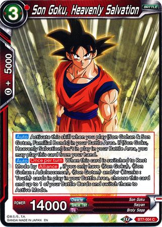 Son Goku, Salvación Celestial (BT7-004) [El Asalto de los Saiyans] 