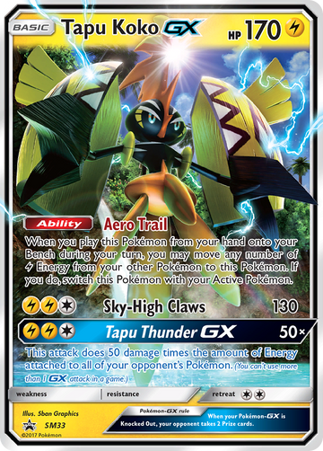 Tapu Koko GX (SM33) [Sun &amp; Moon: promociones de Black Star] 