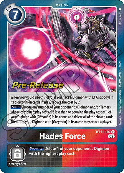 Hades Force [BT11-107] [Promociones previas al lanzamiento de la fase dimensional] 