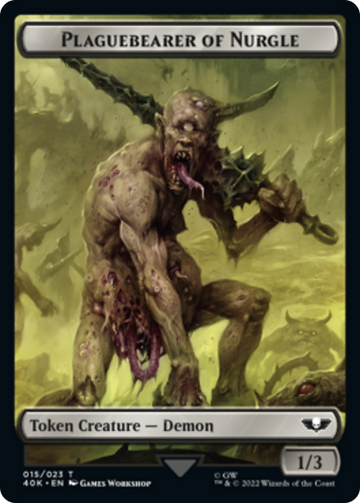 Spawn // Plaguebearer of Nurgle Double-Sided Token [Warhammer 40,000 Tokens] - 0