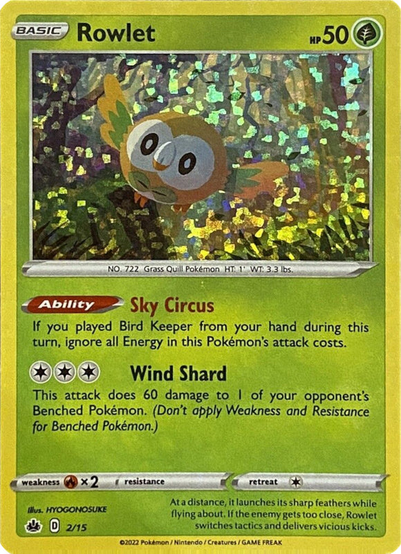 Rowlet (15/2) [Promociones de McDonald's: Batalla de combates] 