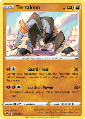 Terrakion (092/185) [Espada y escudo: voltaje vívido] 