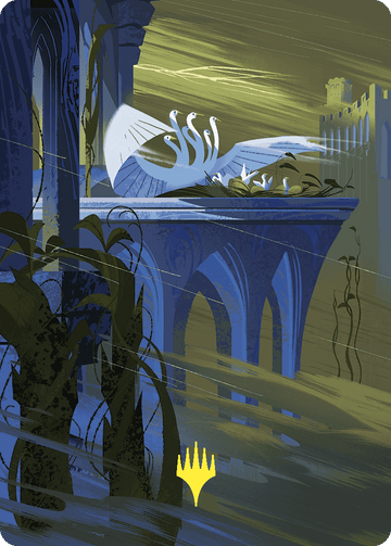 Tarjeta de arte de la temporada de duplicación (símbolo de planeswalker con sello dorado) [Serie de arte Wilds of Eldraine] 