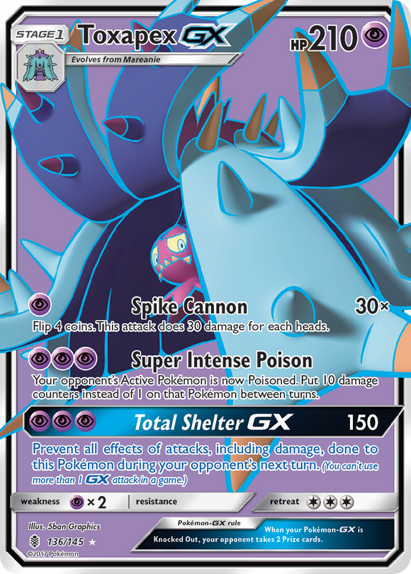 Toxapex GX (136/145) [Sol y Luna: Guardianes en ascenso] 