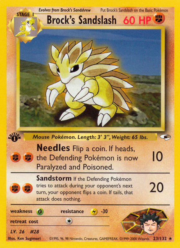 Sandslash de Brock (23/132) [Héroes del gimnasio 1.ª edición] 