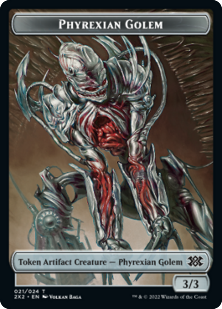 Zombie // Phyrexian Golem Double-Sided Token [Double Masters 2022 Tokens] - 0