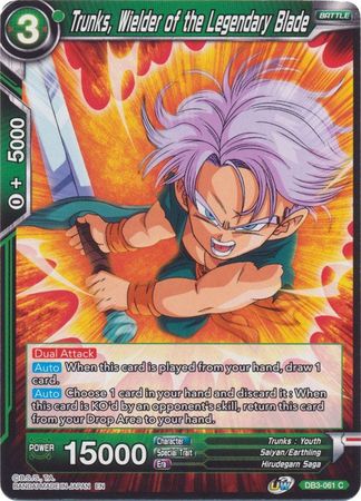Trunks, portador de la espada legendaria (DB3-061) [Fuerza gigante] 