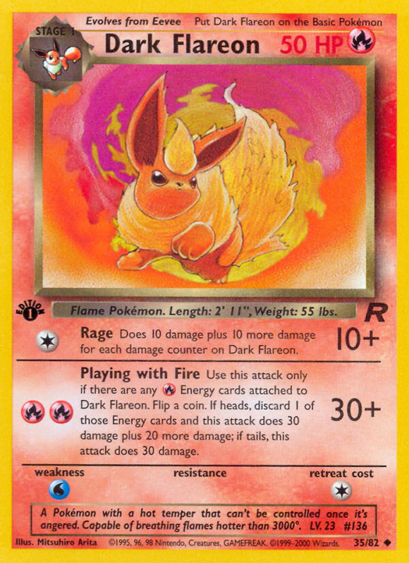 Flareon oscuro (35/82) [Equipo Rocket 1.ª edición] 