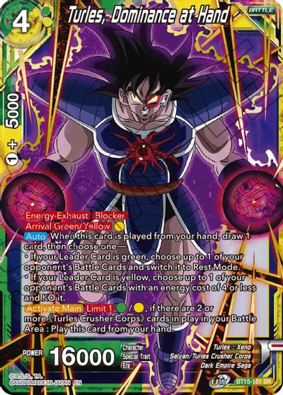 Turles, el dominio al alcance de la mano (BT15-151) [Duelo de los Saiyans] 