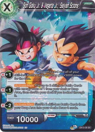 Son Goku Jr. y Vegeta Jr., descendientes de los Saiyan (EX13-30) [Set especial de aniversario 2020] 