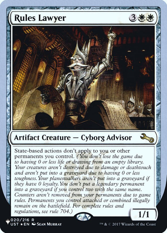 Abogado de reglas (edición Unfinity Foil) [La lista] 