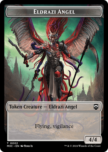 Copy (Ripple Foil) // Eldrazi Angel Double-Sided Token [Modern Horizons 3 Commander Tokens] - 0