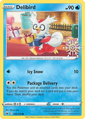Delibird (032/198) (Calendario de festividades) [Sword &amp; Shield: Chilling Reign] 