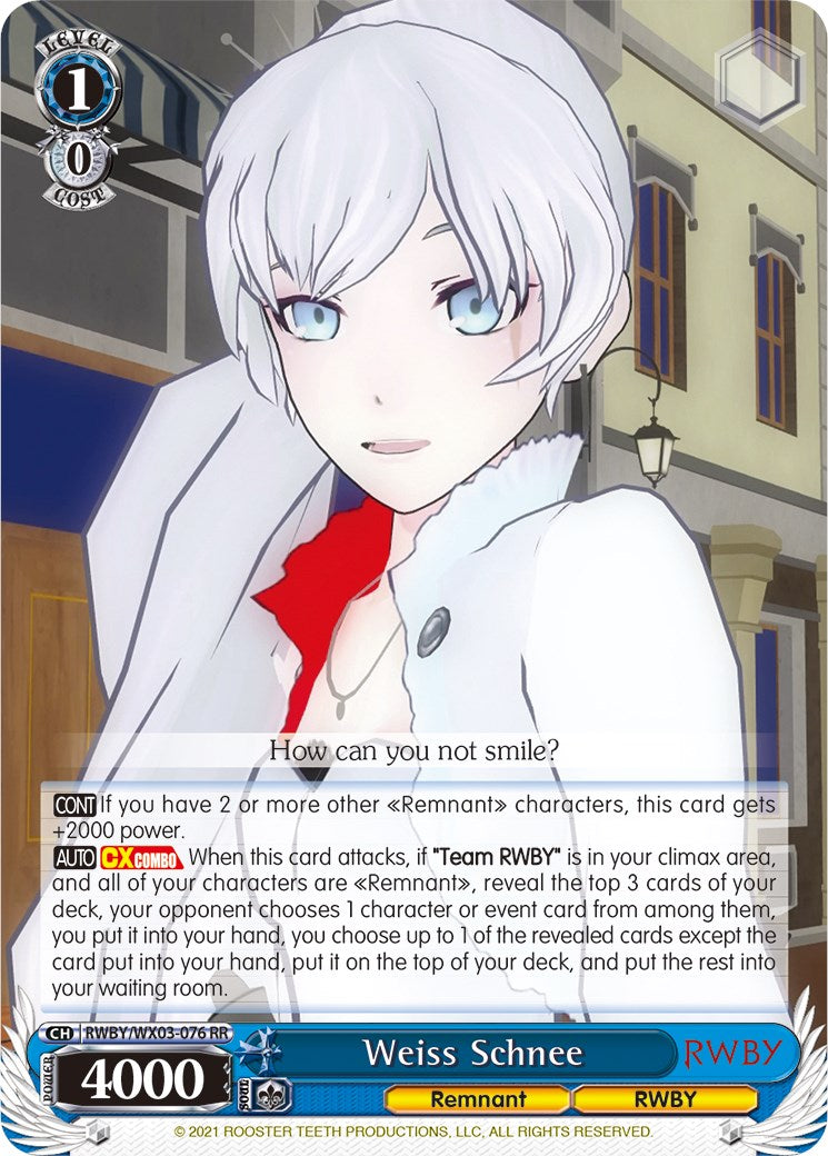 Weiss Schnee (RWBY/WX03-076 RR) [RWBY]