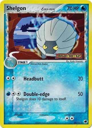 Shelgon (38/101) (Especie Delta) (Estampado) [EX: Dragon Frontiers] 