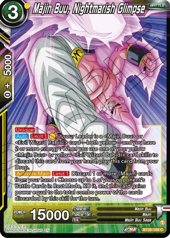 Majin Buu, Visión de pesadilla (BT20-109) [Poder absorbido] 