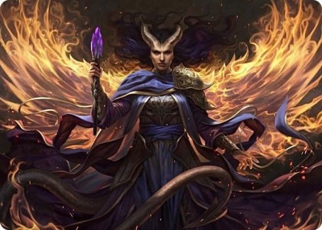 Tarjeta de arte Farideh, la elegida del diablo [Serie de arte Dungeons &amp; Dragons: Adventures in the Forgotten Realms] 