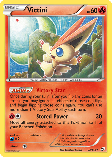 Victini (23/113) (Exclusiva de la baraja temática) [Black &amp; White: Legendary Treasures] 