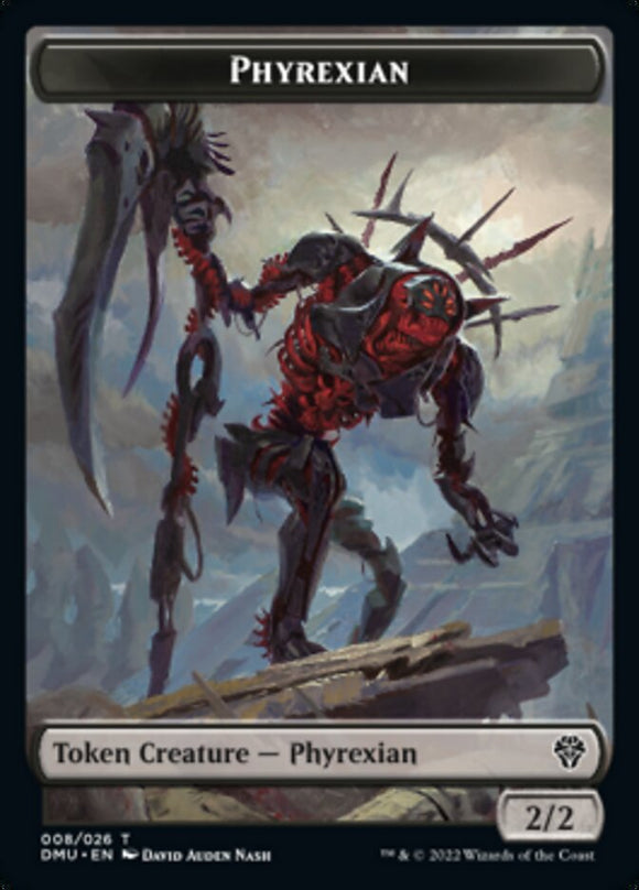 Ficha de doble cara de los Kóbolds de Kher Keep de Phyrexian [Fichas unidas de Dominaria] 