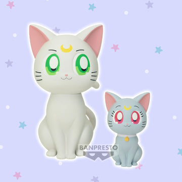 Pretty Guardian Sailor Moon - Artemis & Diana Sofvimates Figure - 0
