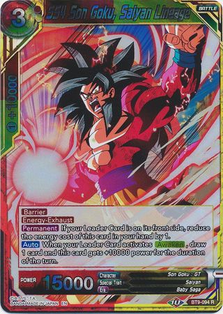 SS4 Son Goku, linaje Saiyan (BT9-094) [Universal Onslaught] 