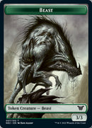 Beast // Treasure Double-Sided Token [Kamigawa: Neon Dynasty Commander Tokens]-1