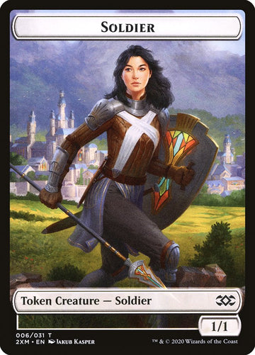 Beast // Soldier Double-Sided Token [Double Masters Tokens] - 0