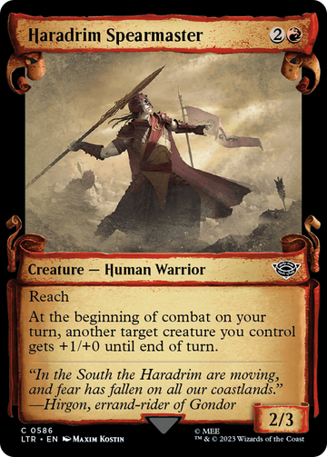 Maestro de la lanza Haradrim [Pergaminos de presentación de El Señor de los Anillos: Cuentos de la Tierra Media] 