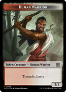 Human Warrior // Plot Double-Sided Token [Outlaws of Thunder Junction: Breaking News Tokens]-1