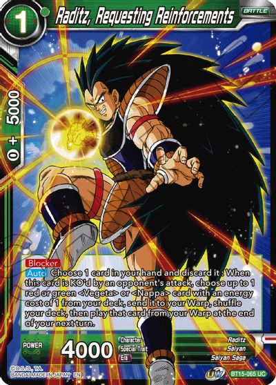Raditz, solicitando refuerzos (BT15-065) [Duelo de saiyanos] 