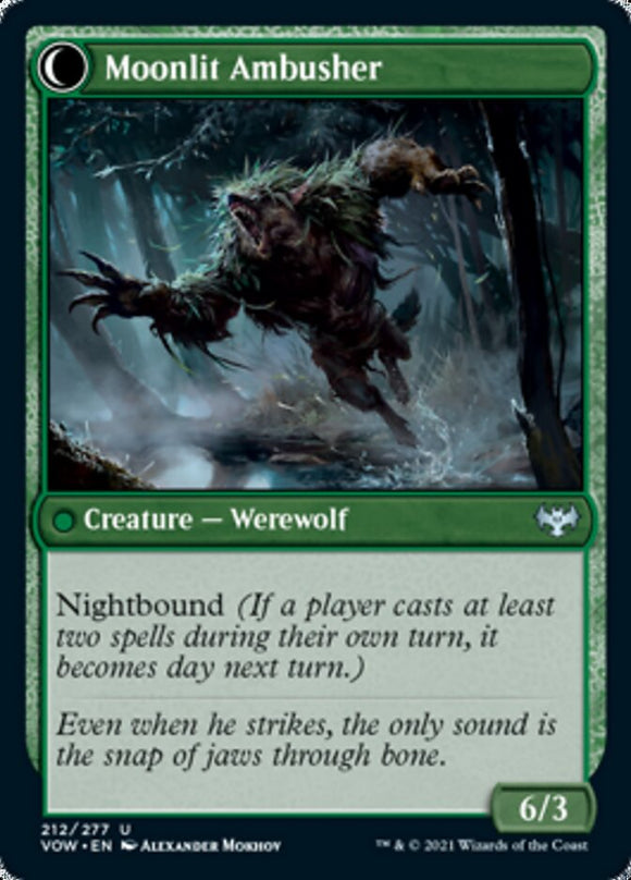 Acechador de Oakshade // Emboscador a la luz de la luna [Innistrad: Crimson Vow] 