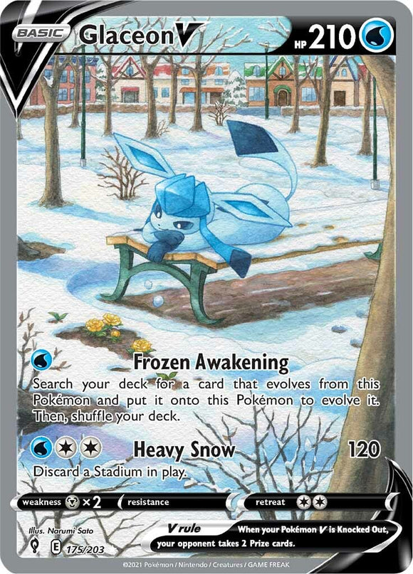 Glaceon V (175/203) [Espada y escudo: cielos en evolución] 