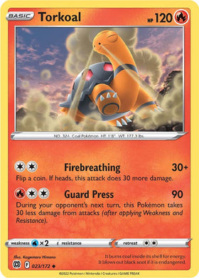 Torkoal (023/172) [Espada y escudo: estrellas brillantes] 